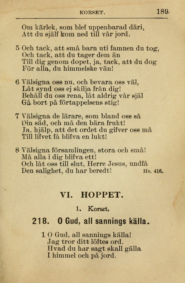 Söndagsskolbok: innehållande liturgi och sånger för söndagsskolan (Omarbetad uppl.) page 191