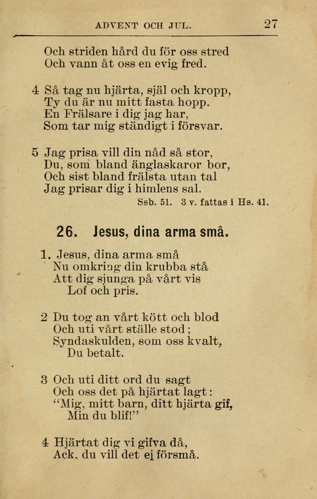 Söndagsskolbok: innehållande liturgi och sånger för söndagsskolan (Omarbetad uppl.) page 27