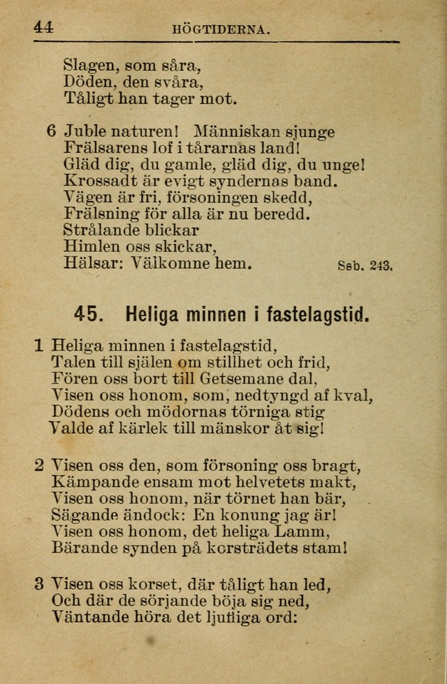 Söndagsskolbok: innehållande liturgi och sånger för söndagsskolan (Omarbetad uppl.) page 44