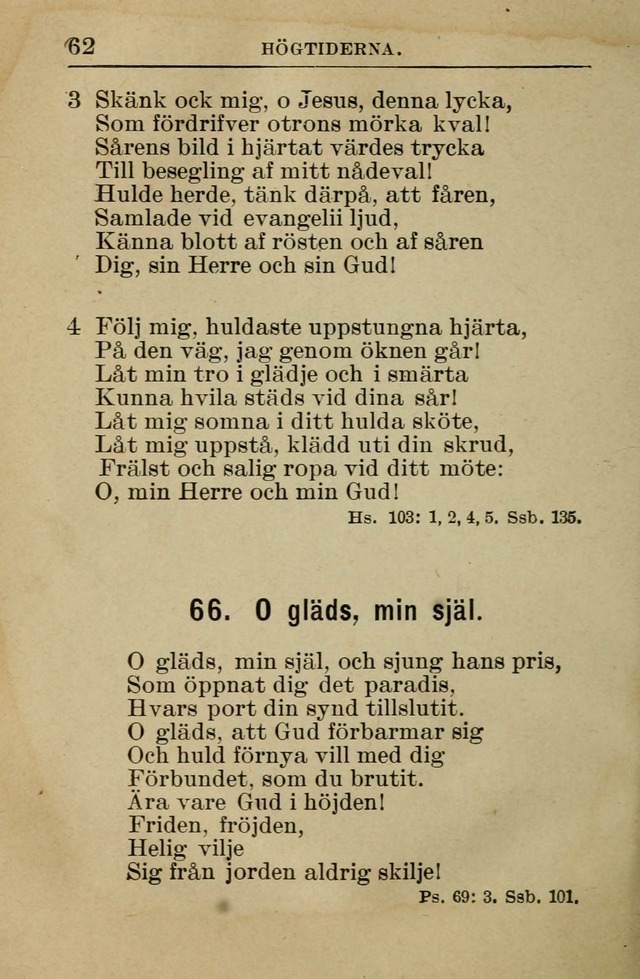 Söndagsskolbok: innehållande liturgi och sånger för söndagsskolan (Omarbetad uppl.) page 62