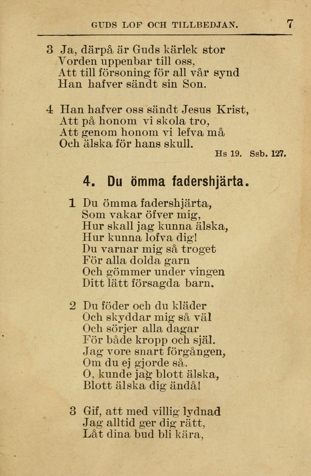 Söndagsskolbok: innehållande liturgi och sånger för söndagsskolan (Omarbetad uppl.) page 7