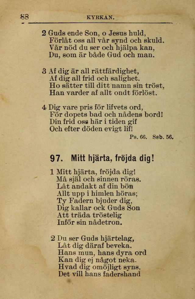 Söndagsskolbok: innehållande liturgi och sånger för söndagsskolan (Omarbetad uppl.) page 88