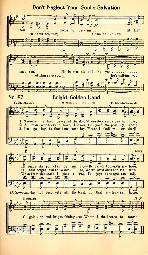 The Song-Land Way: a Collection of Choice Gospel Songs for Sunday Schools, Young People