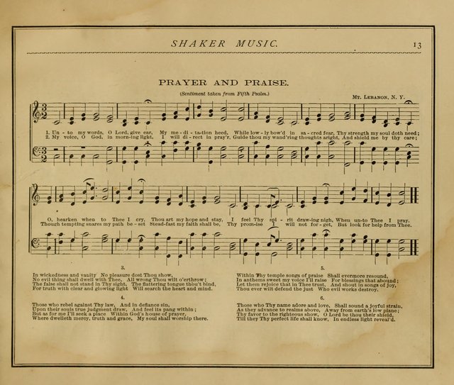 Shaker Music: Inspirational hymns and melodies illustrative of the resurrection life and testimoy of the shakers page 20