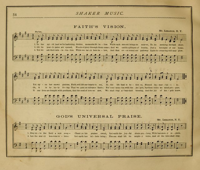 Shaker Music: Inspirational hymns and melodies illustrative of the resurrection life and testimoy of the shakers page 61