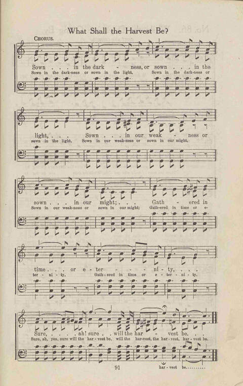 Sacred Melodies: a book of gospel songs for all departments of Christian work and worship page 91