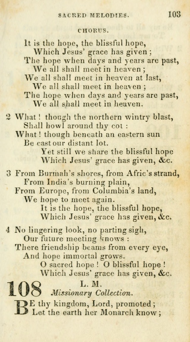 Sacred Melodies: for conference and prayer meetings and for social and private devotion (5th ed.) page 105