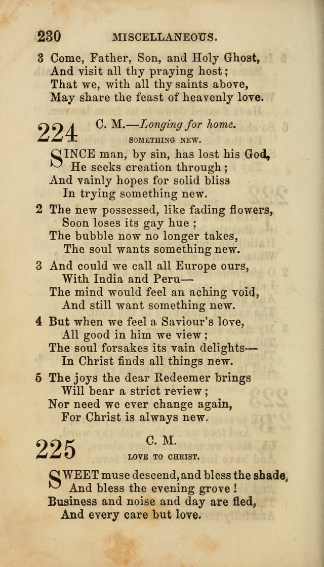 Select Melodies; Comprising the Best Hymns and Spiritual Songs in Common Use, and not generally found in standard church hymn-books: as also a number of original pieces, and translations from...German page 232