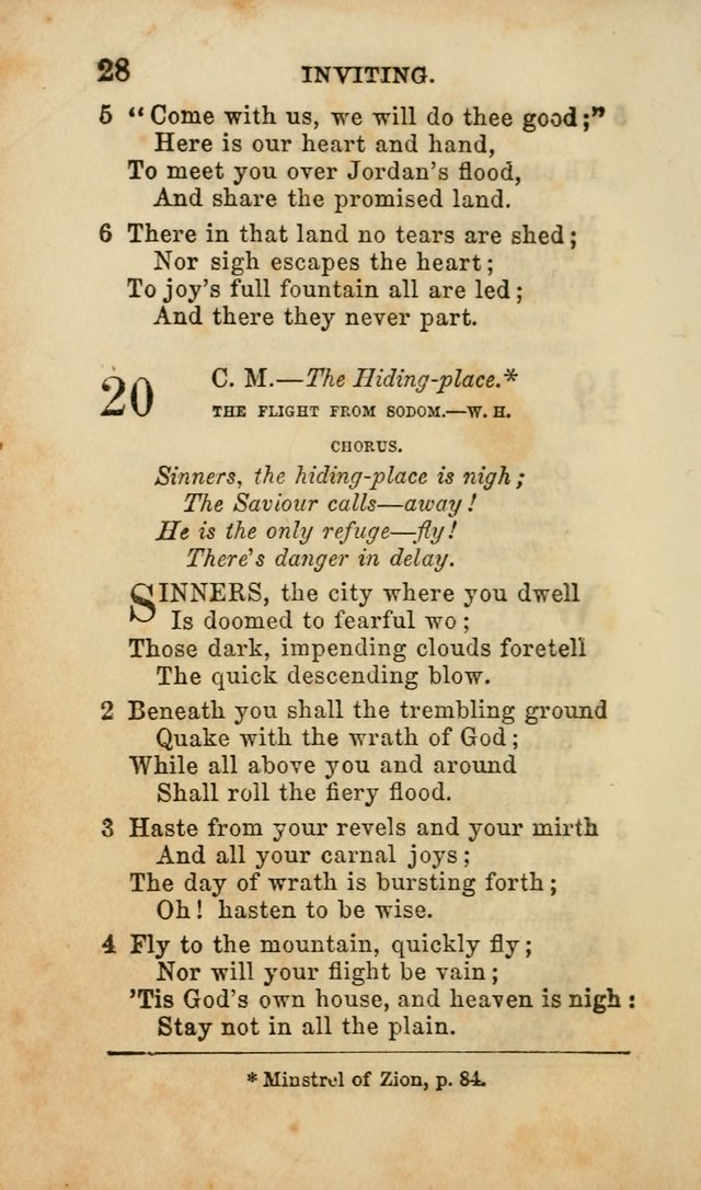 Select Melodies; Comprising the Best Hymns and Spiritual Songs in Common Use, and not generally found in standard church hymn-books: as also a number of original pieces, and translations from...German page 30