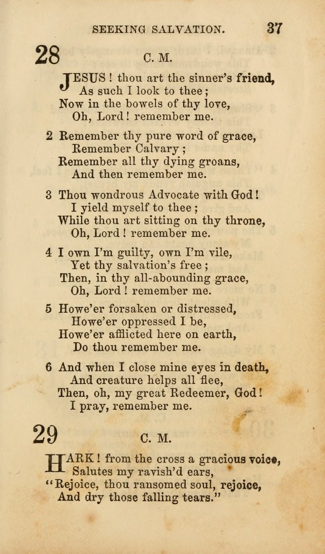 Select Melodies; Comprising the Best Hymns and Spiritual Songs in Common Use, and not generally found in standard church hymn-books: as also a number of original pieces, and translations from...German page 39