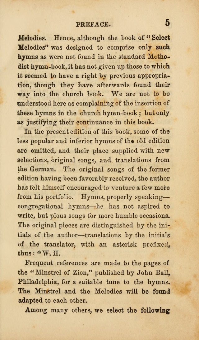 Select Melodies; Comprising the Best Hymns and Spiritual Songs in Common Use, and not generally found in standard church hymn-books: as also a number of original pieces, and translations from...German page 7