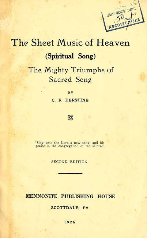 The Sheet Music of Heaven (Spiritual Song): The Mighty Triumphs of Sacred Song page ii