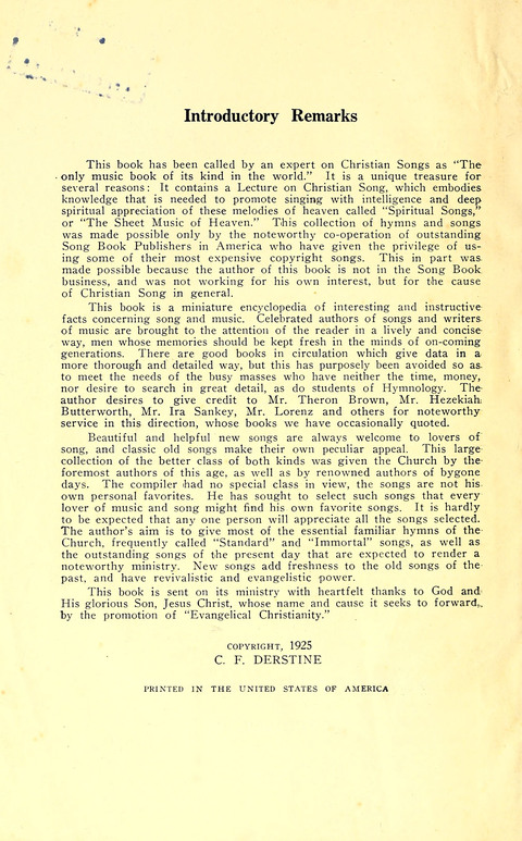The Sheet Music of Heaven (Spiritual Song): The Mighty Triumphs of Sacred Song page iii