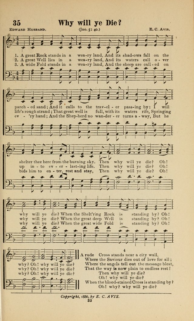 Sacred Melodies Nos.1 and 2 combined: As used by Evangelist H. W. Brown and others, in Gospel Meetings and other religious services page 33