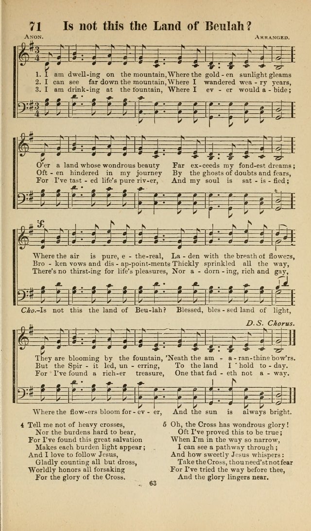 Sacred Melodies Nos.1 and 2 combined: As used by Evangelist H. W. Brown and others, in Gospel Meetings and other religious services page 63
