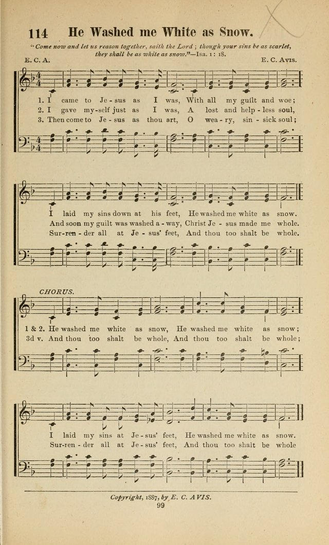 Sacred Melodies Nos.1 and 2 combined: As used by Evangelist H. W. Brown and others, in Gospel Meetings and other religious services page 99