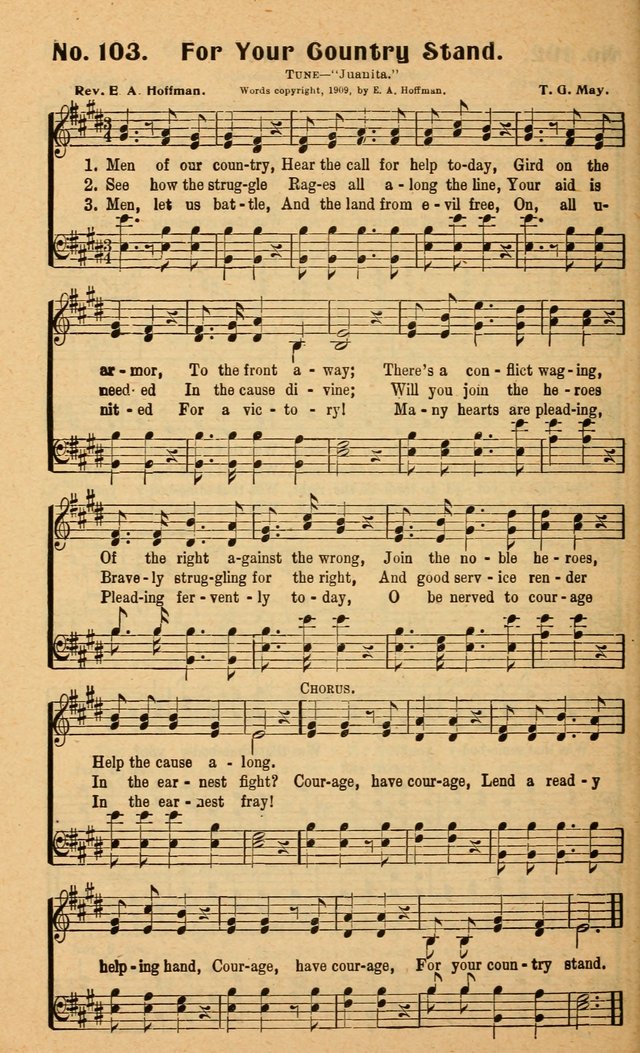 Songs of the New Crusade: a collection of stirring twentieth century temperance songs page 102