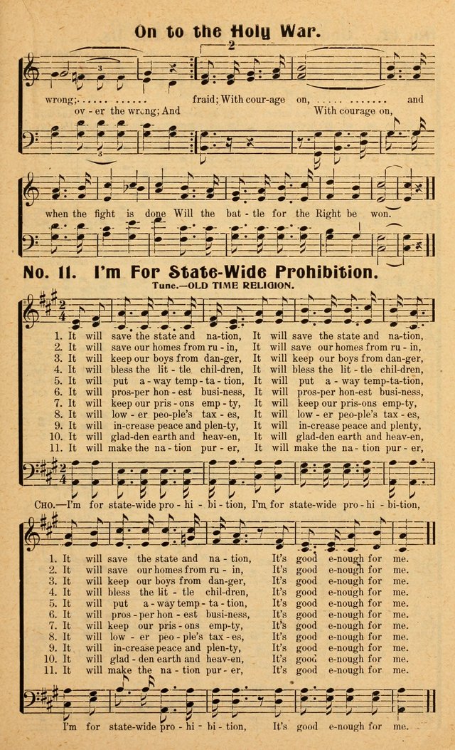 Songs of the New Crusade: a collection of stirring twentieth century temperance songs page 11