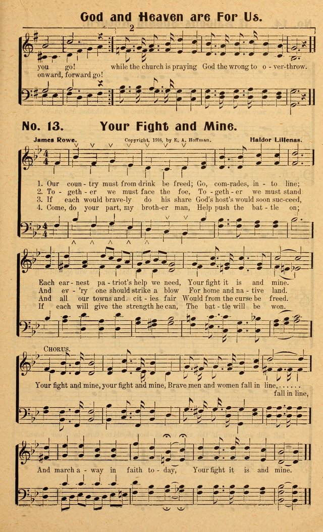 Songs of the New Crusade: a collection of stirring twentieth century temperance songs page 13
