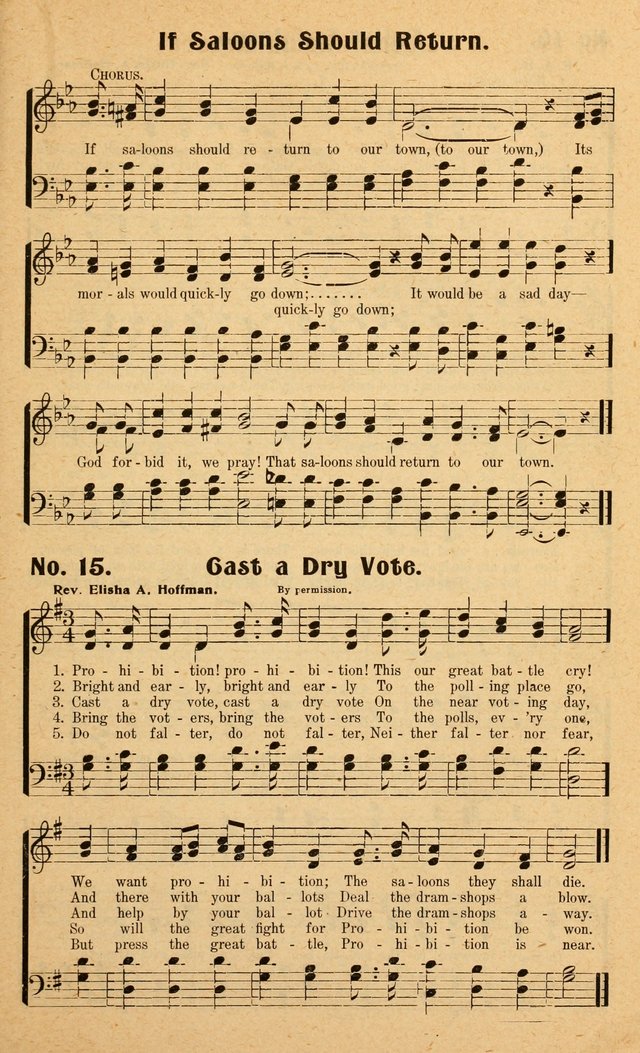 Songs of the New Crusade: a collection of stirring twentieth century temperance songs page 15