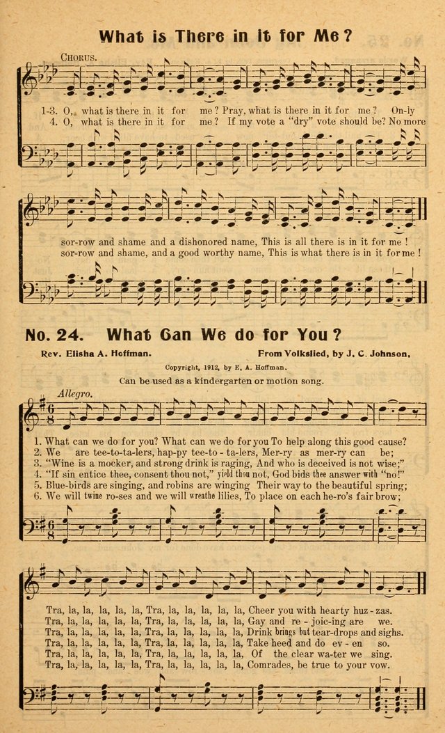 Songs of the New Crusade: a collection of stirring twentieth century temperance songs page 25