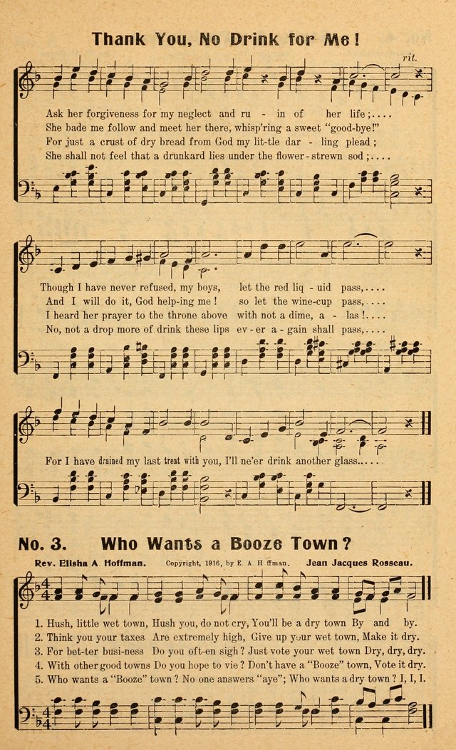 Songs of the New Crusade: a collection of stirring twentieth century temperance songs page 3