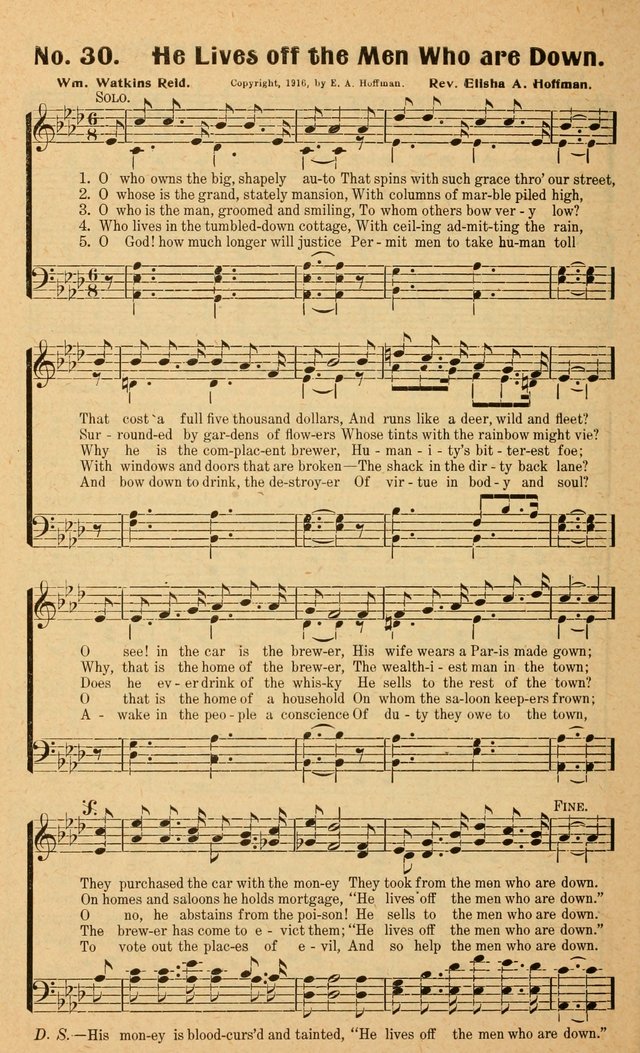 Songs of the New Crusade: a collection of stirring twentieth century temperance songs page 34