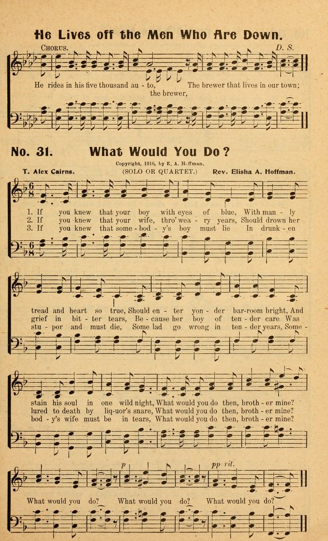 Songs of the New Crusade: a collection of stirring twentieth century temperance songs page 35