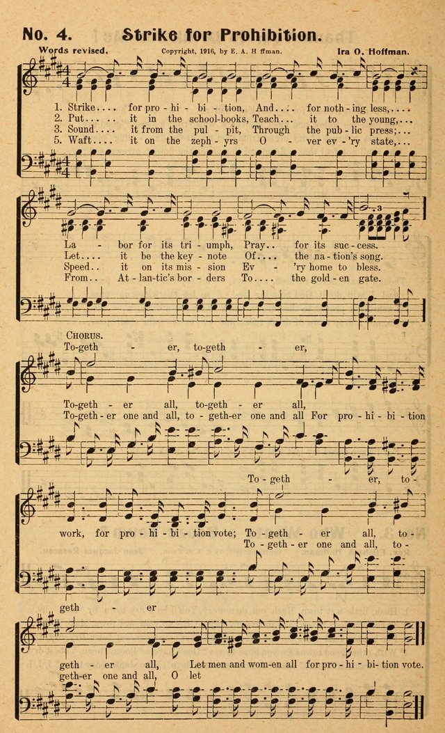 Songs of the New Crusade: a collection of stirring twentieth century temperance songs page 4