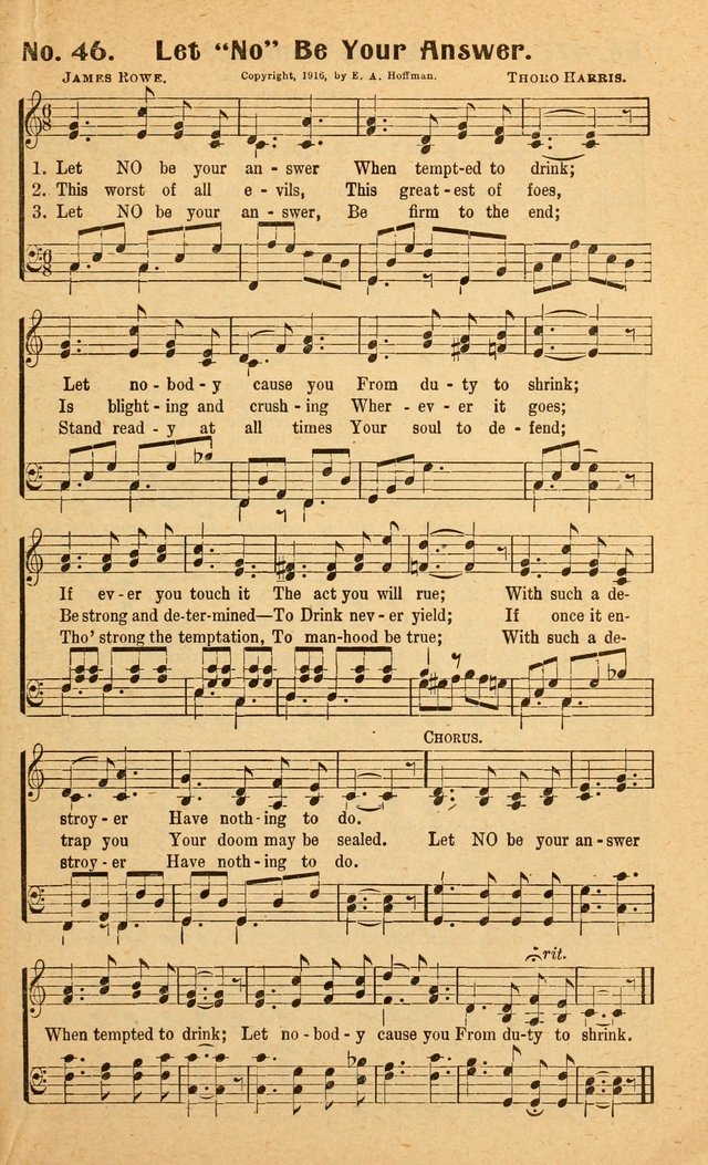 Songs of the New Crusade: a collection of stirring twentieth century temperance songs page 49