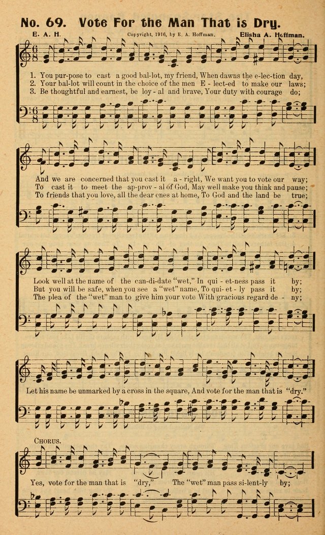 Songs of the New Crusade: a collection of stirring twentieth century temperance songs page 70