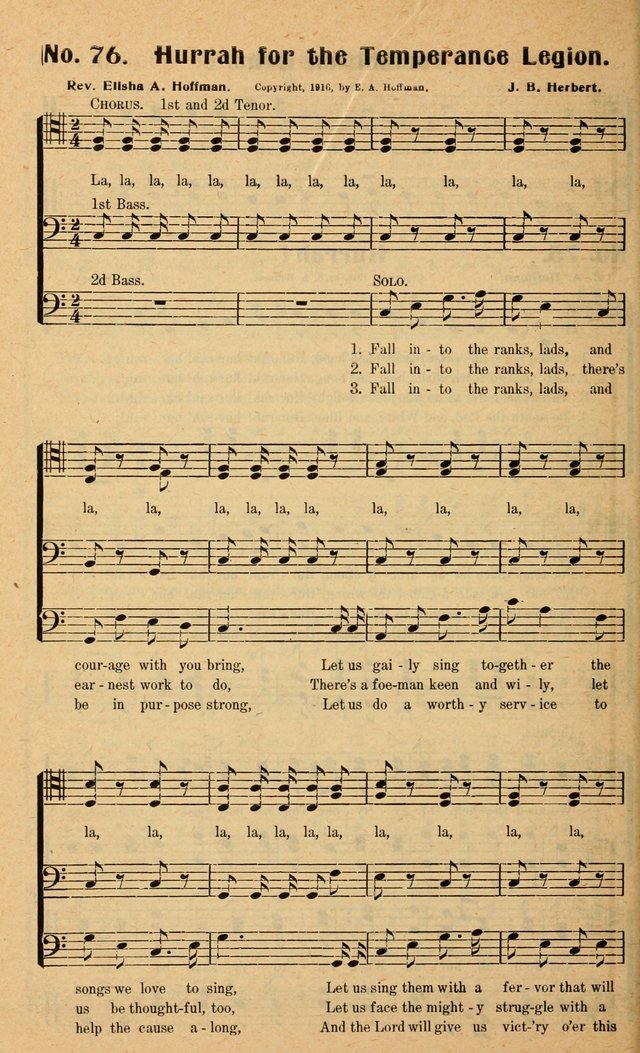 Songs of the New Crusade: a collection of stirring twentieth century temperance songs page 76