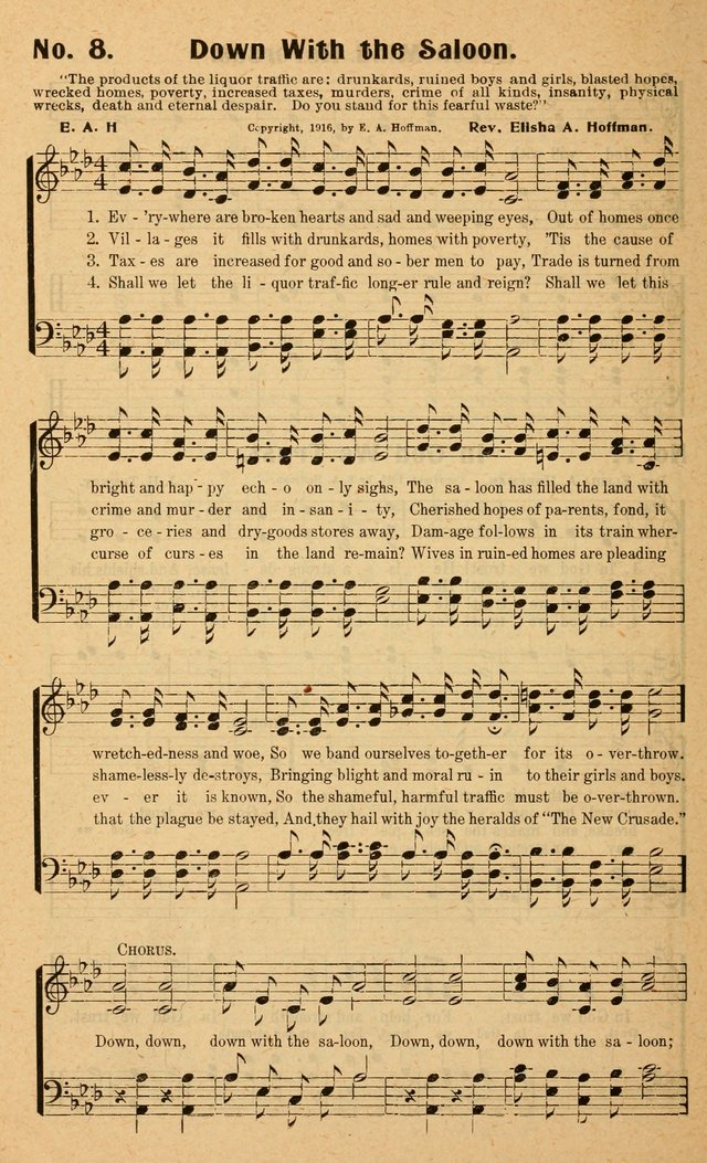 Songs of the New Crusade: a collection of stirring twentieth century temperance songs page 8