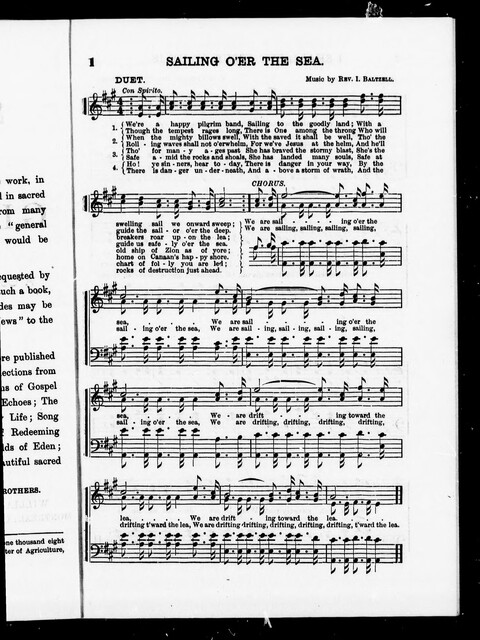 Sing Out the Glad News: a collection of Sacred Songs, used in Evangelistic Work by the Whyte Brothers page 1