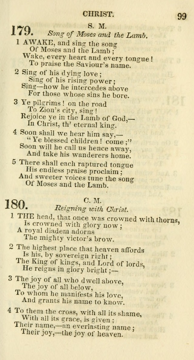 Social Psalmist: or hymns, selected for the private use and social meetings of evangelical Christians page 103