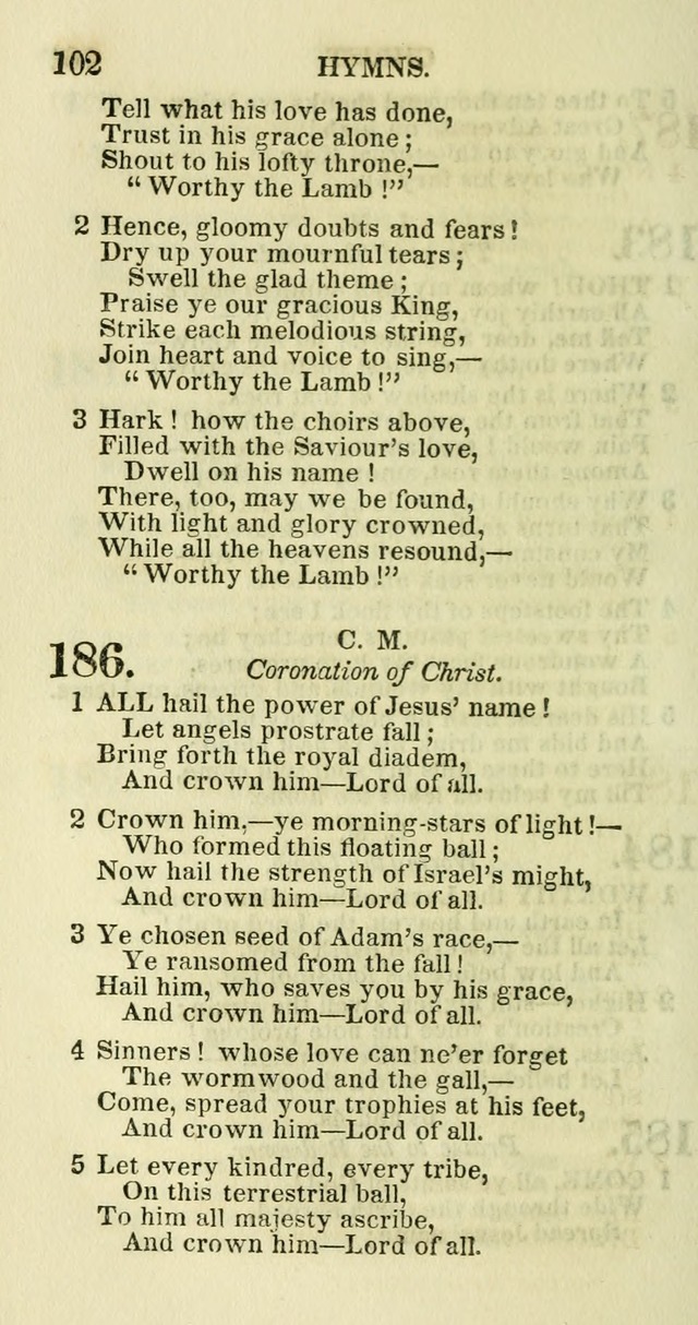 Social Psalmist: or hymns, selected for the private use and social meetings of evangelical Christians page 106