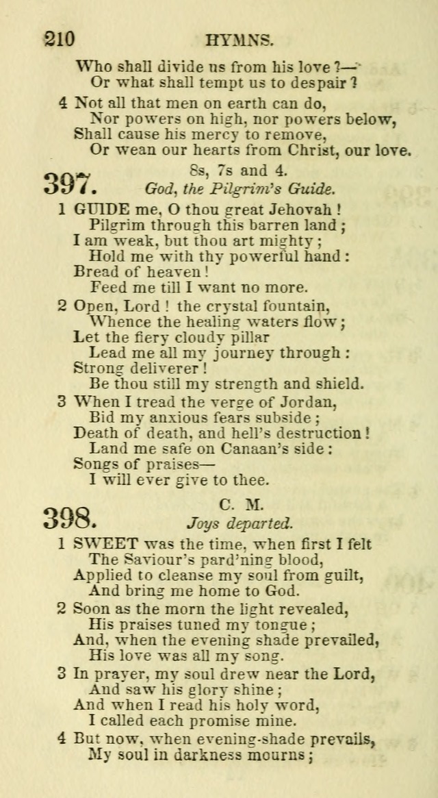 Social Psalmist: or hymns, selected for the private use and social meetings of evangelical Christians page 216