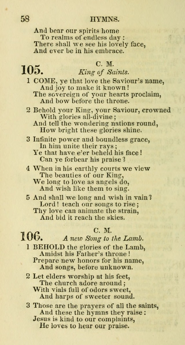 Social Psalmist: or hymns, selected for the private use and social meetings of evangelical Christians page 60