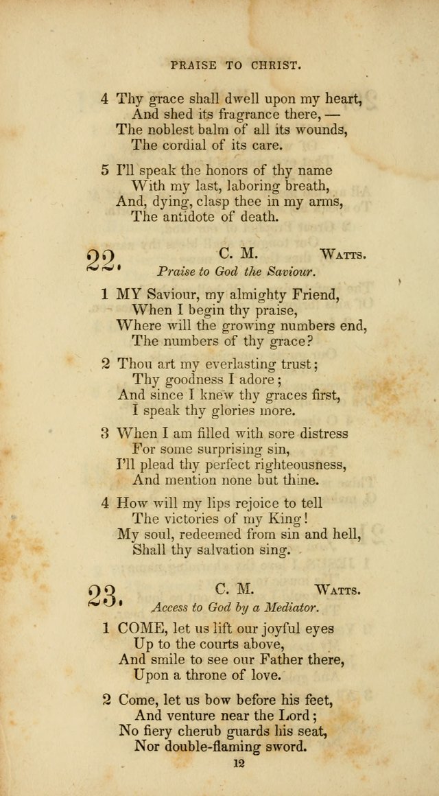 The Social Psalmist: a new selection of hymns for conference meetings and family worship page 12