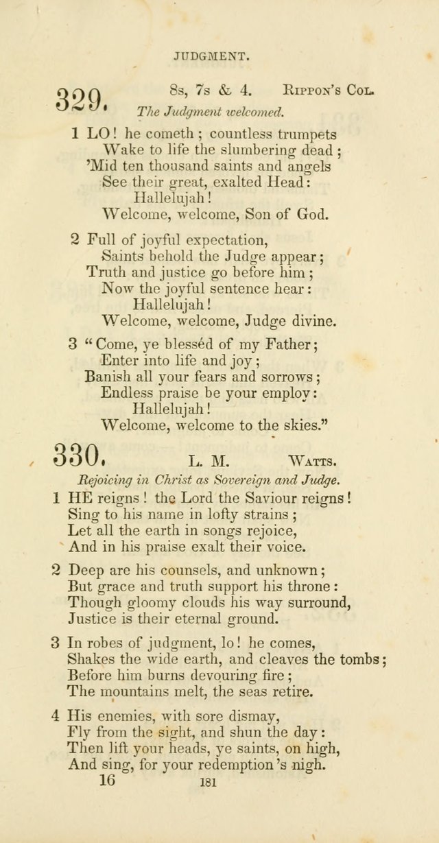 The Social Psalmist: a new selection of hymns for conference meetings and family worship page 181