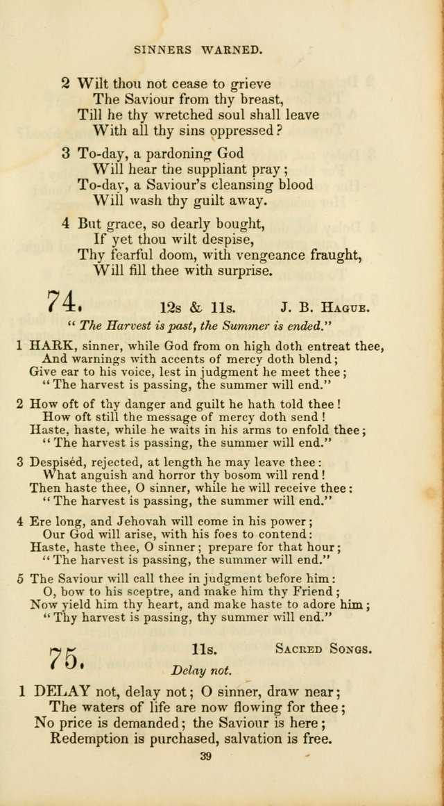 The Social Psalmist: a new selection of hymns for conference meetings and family worship page 39
