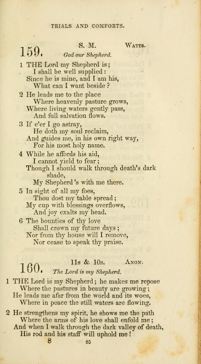 The Social Psalmist: a new selection of hymns for conference meetings and family worship page 85