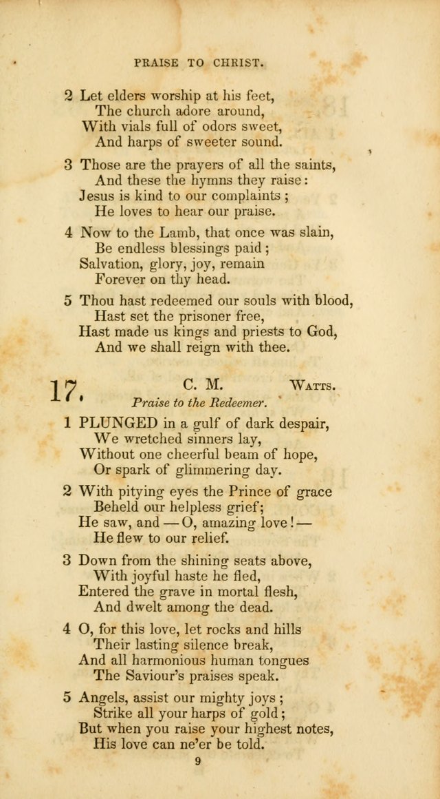 The Social Psalmist: a new selection of hymns for conference meetings and family worship page 9