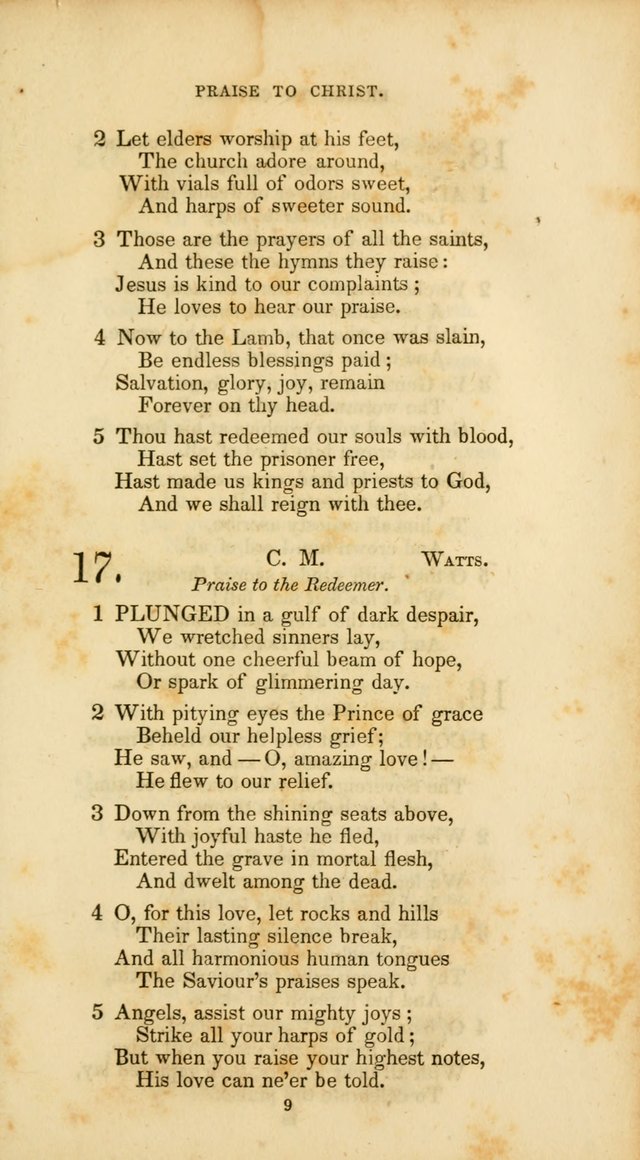 The Social Psalmist: a new selection of hymns for conference meetings and family worship page 9