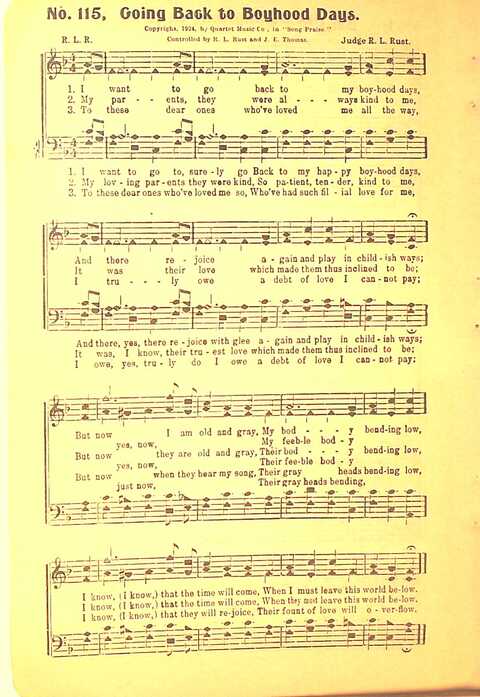 Song Praise: for Sunday school, revival and young people