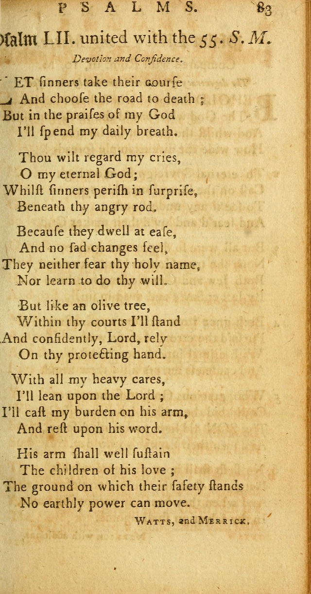 Sacred poetry: consisting of Psalms and hymns, adapted to Christian devotion, in public and private ; selected from the best authors, with variations page 91