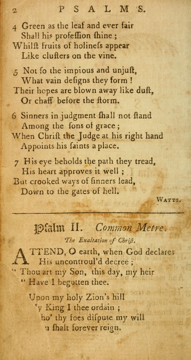 Sacred Poetry: Consisting of Psalms and Hymns, Adapted to Christian        Devotion, in Public and Private. 2nd ed. page 2