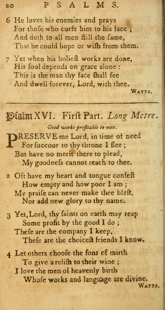 Sacred Poetry: Consisting of Psalms and Hymns, Adapted to Christian        Devotion, in Public and Private. 2nd ed. page 20