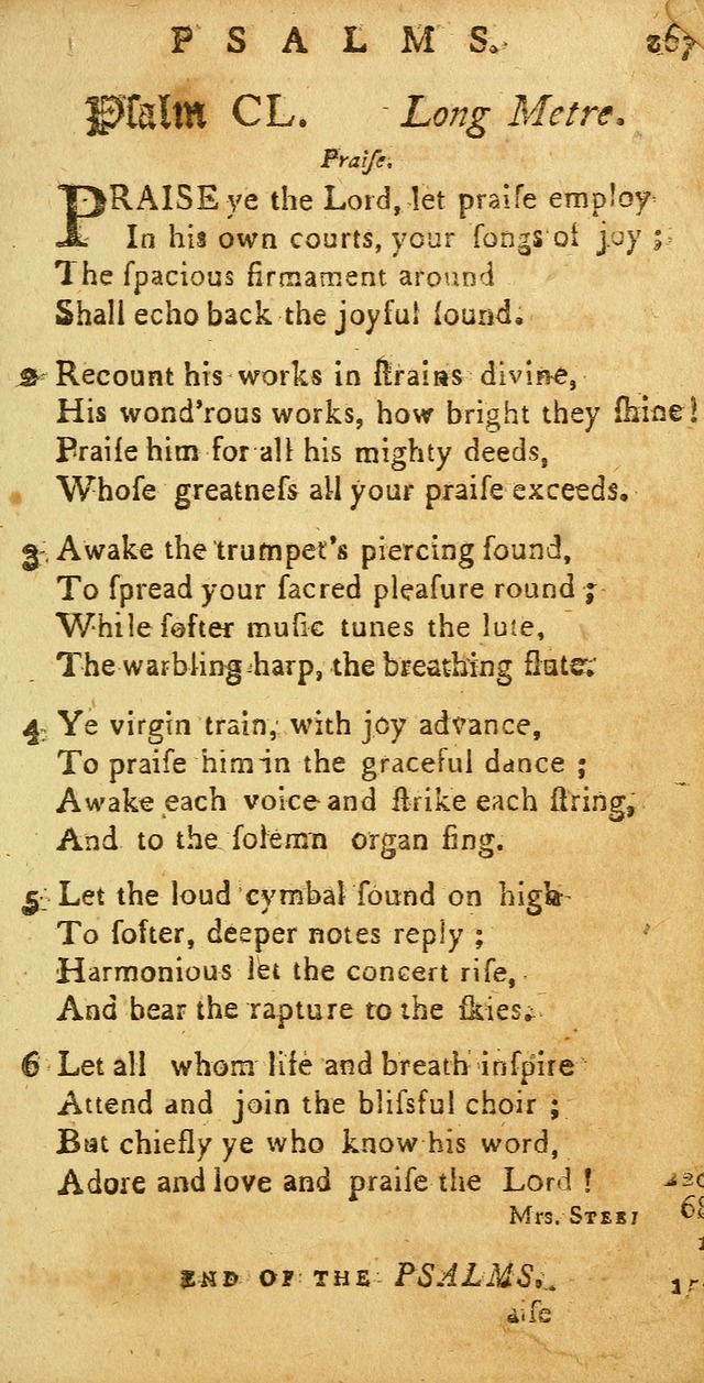 Sacred Poetry: Consisting of Psalms and Hymns, Adapted to Christian        Devotion, in Public and Private. 2nd ed. page 271