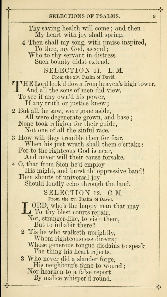 Selections from the Psalms of David in Metre: with hymns suited to the feasts and fasts of the church, and other occasions of public worship page 9
